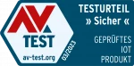 Von AV-Test als "Sicher" zertifiziert, 03/2023